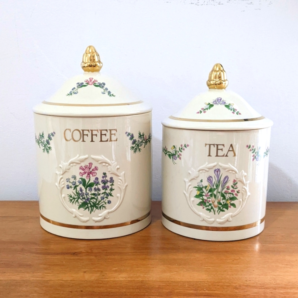 sold.Lenox Spice Garden Coffee Tea Canister - Picture 6 of 15
